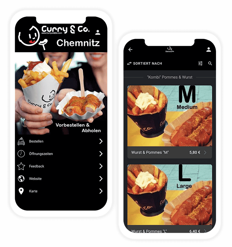 Curry & Co. Chemnitz-App für Selbstabholung
