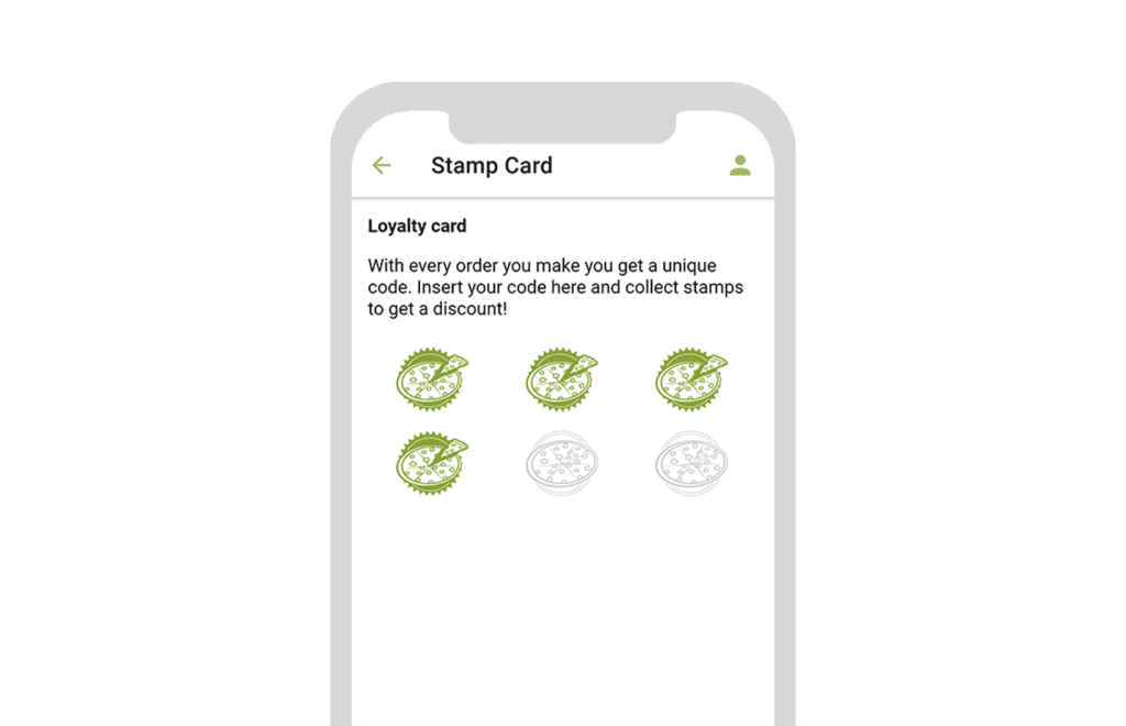 The stamp card for the digitalisation of the gastronomy